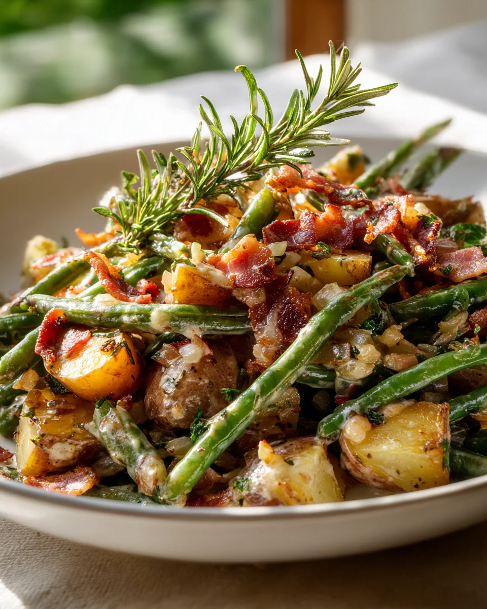 Homestyle Country Ranch Green Beans & Potatoes with Beef Bacon