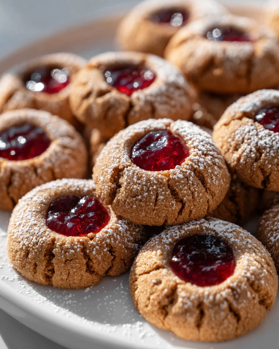 Non-Alcoholic Extractgerbread Thumbprint Cookies Cranberry Jam
