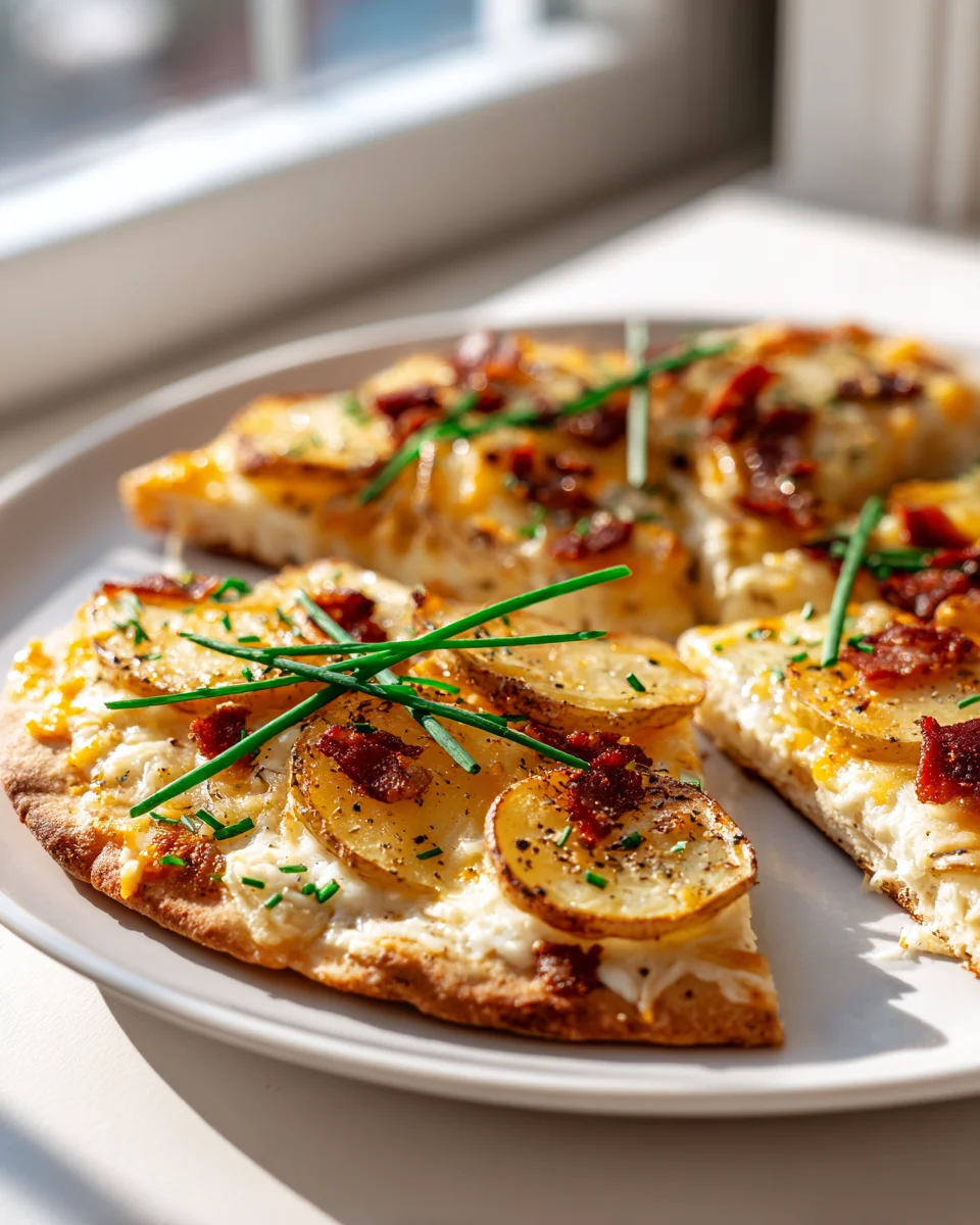 Loaded Potato Flatbread Pizza: Beef Bacon Perfection!