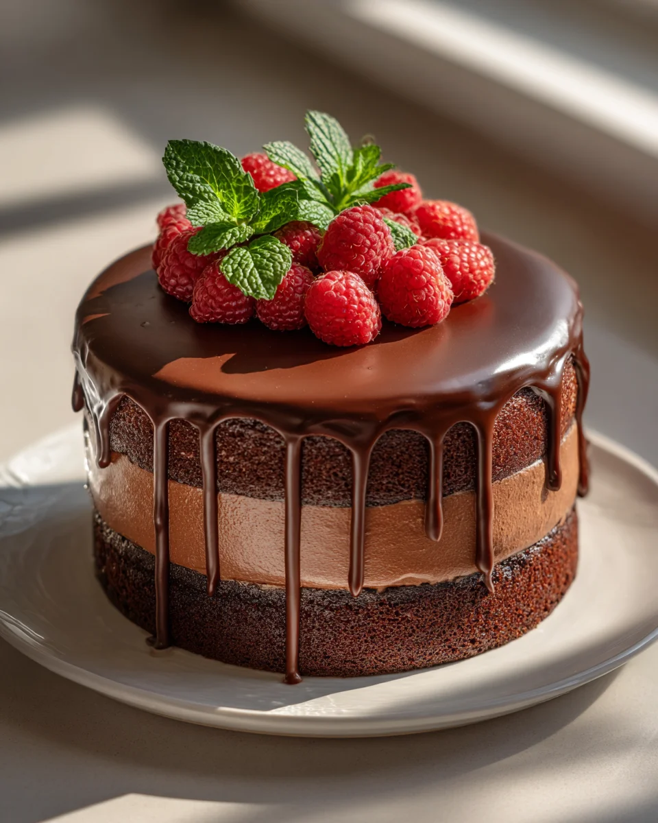 Decadent Chocolate Ganache Drip Birthday Layer Cake