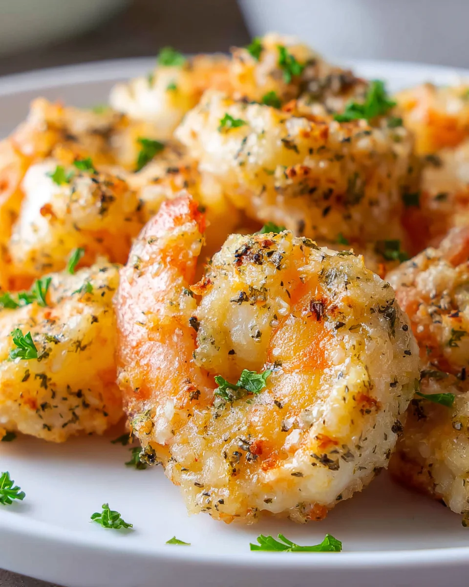 Crispy Air Fryer Garlic Parmesan Shrimp | Easy Dinner!