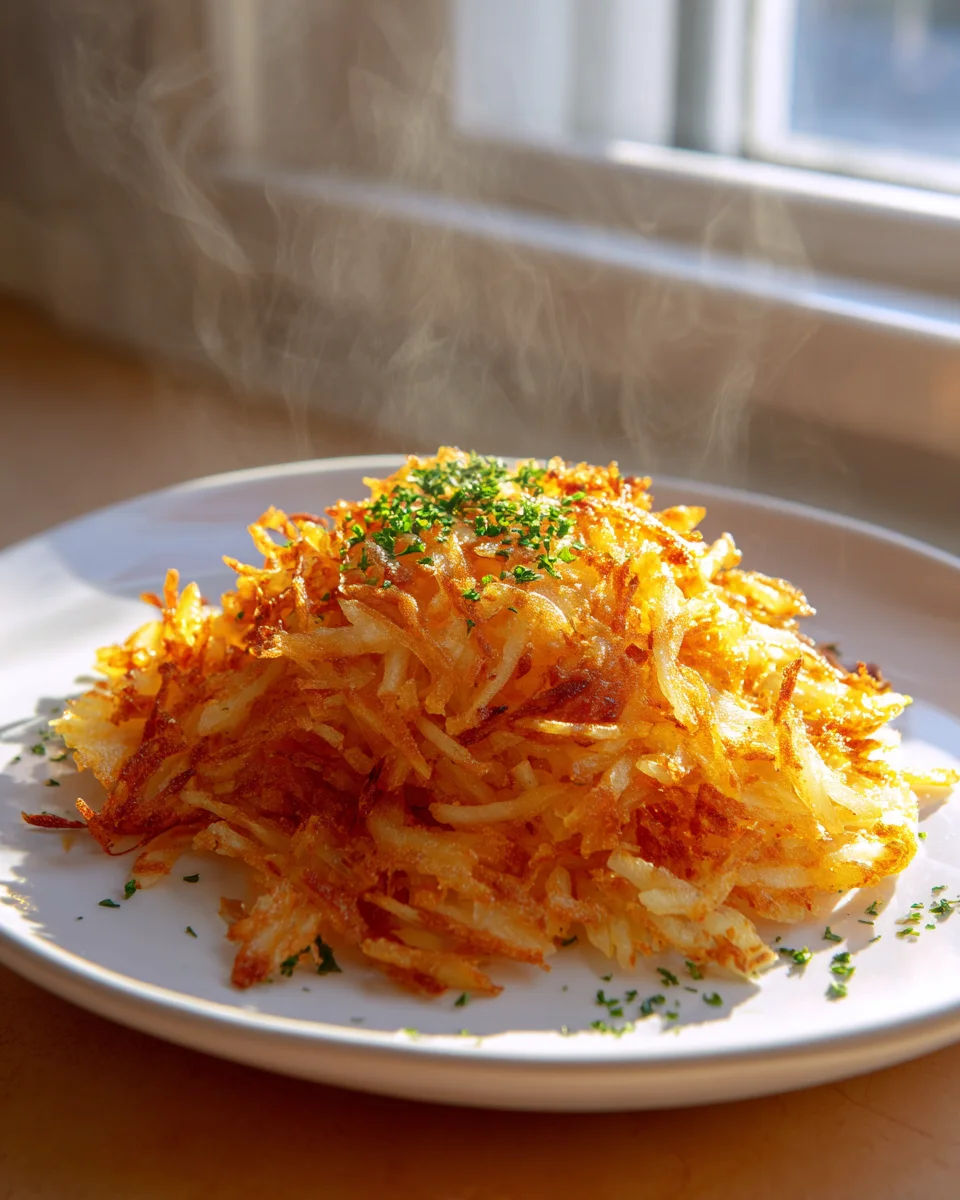 Crispy Shredded Hashbrowns Recipe - Classic Diner Style