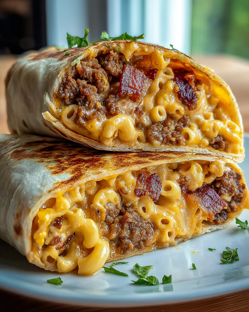 Beef Bacon Mac Burger Wrap: The Ultimate Flavor Explosion