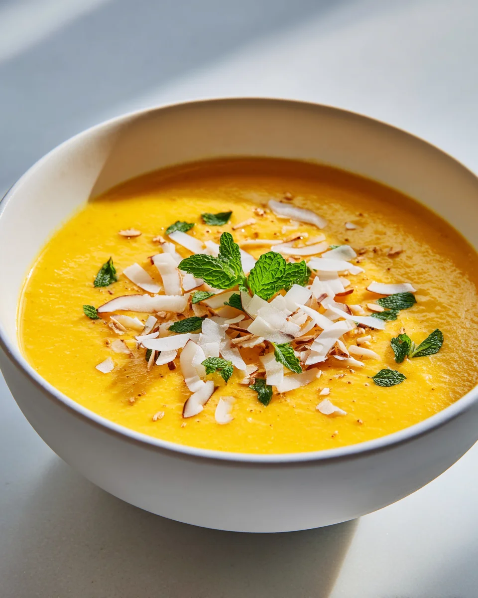 Chilled Mango and Coconut Soup - Refreshing Summer Delight!