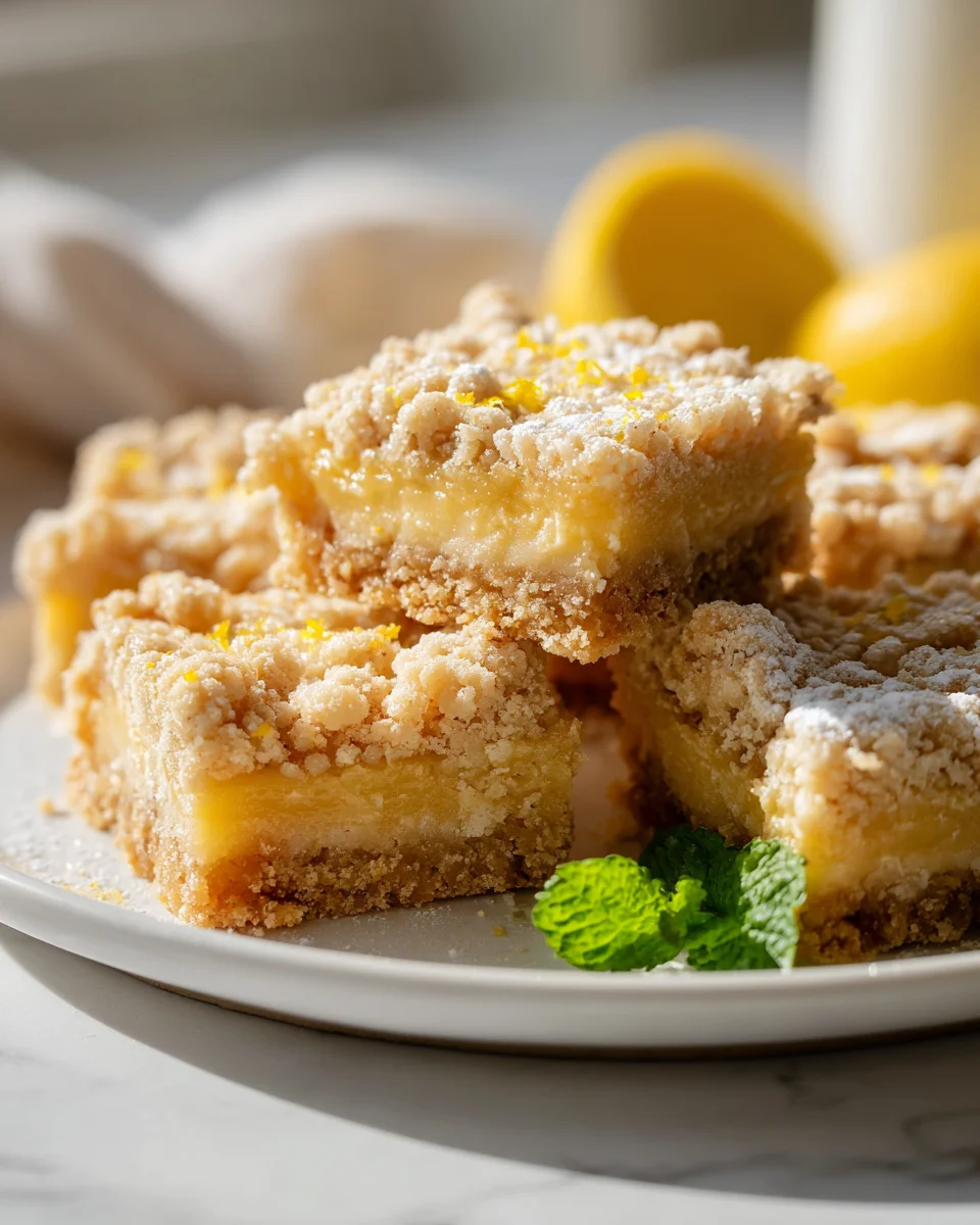 Easy Homemade Lemon Crumble Bars: Zesty Dessert Recipe
