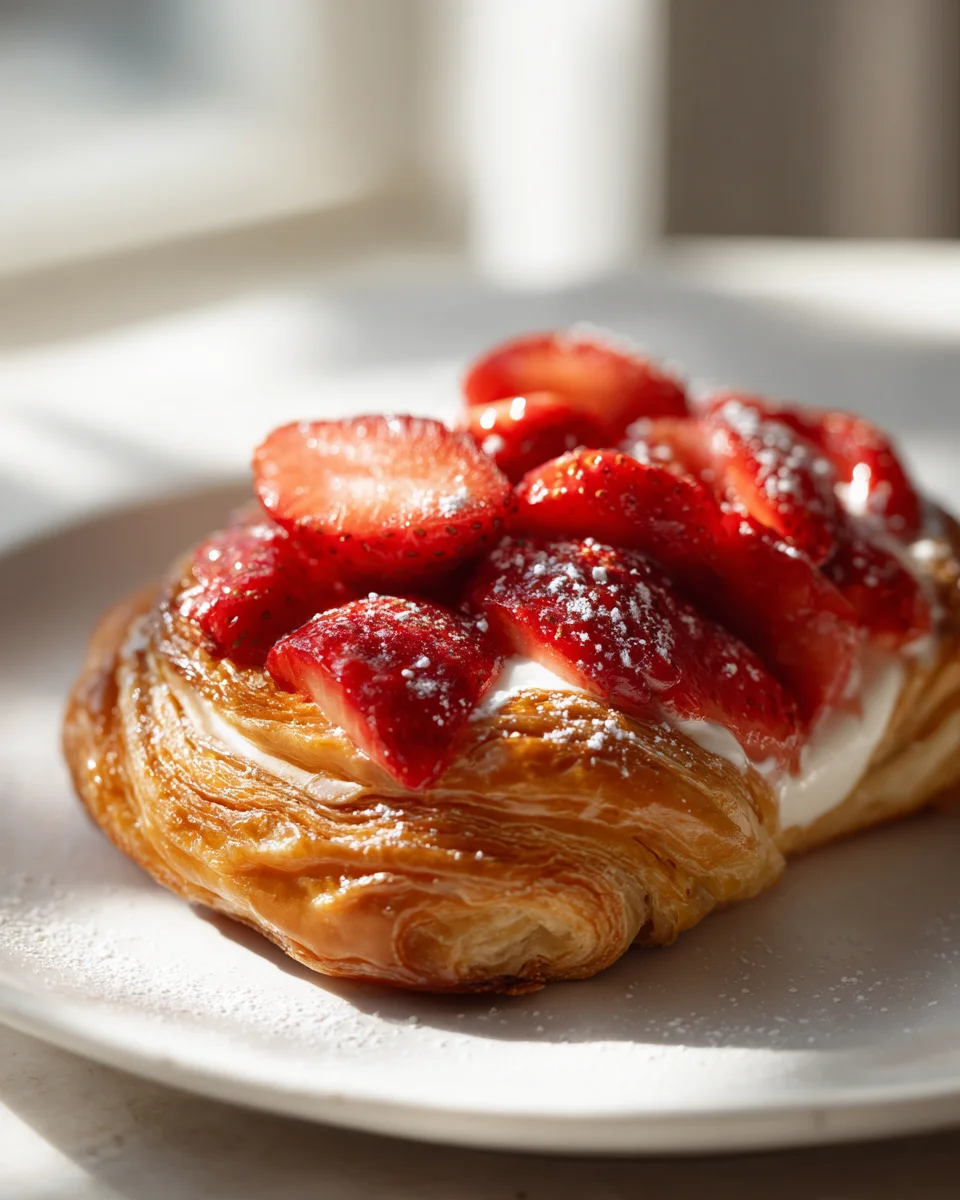 Delicious Vegan Strawberry Cream Danish – Easy Recipe!