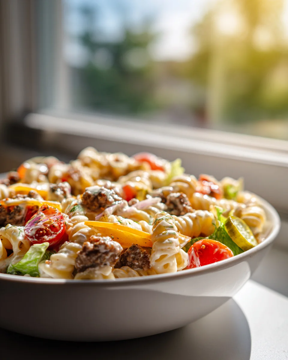 Big Mac Pasta Salad: The Ultimate Beefy Copycat Recipe!