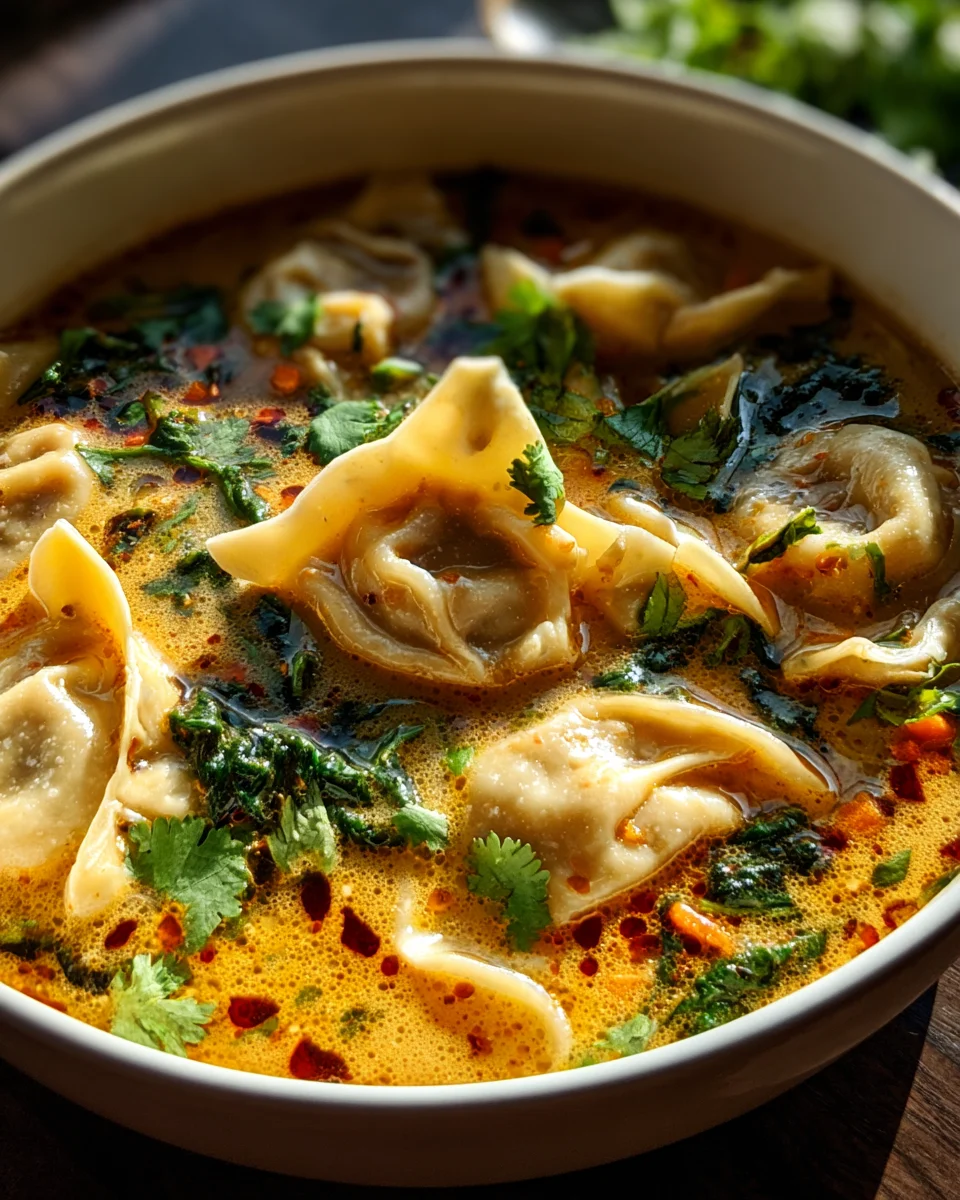 Hearty Thai Beef Potsticker Soup – Easy Weeknight Dinner!