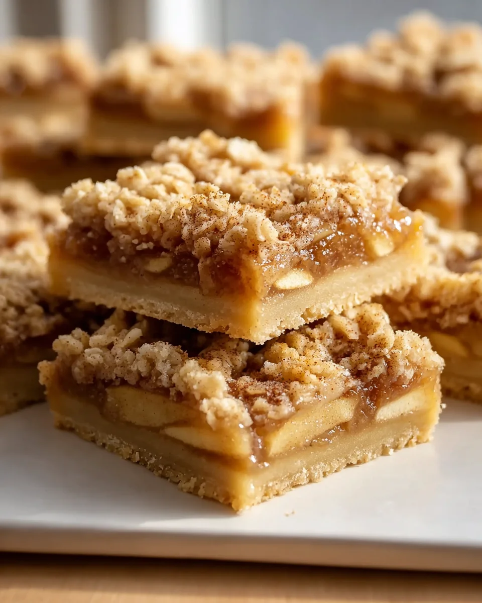 Delicious Homemade Apple Crisp Shortbread Bars Recipe