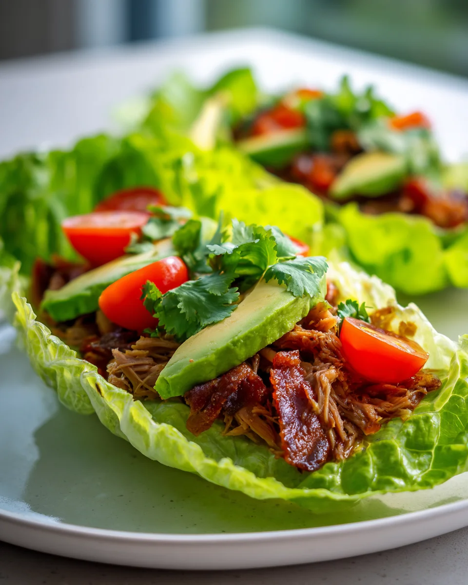 Delicious Avocado Chicken Beef Bacon Lettuce Wraps Recipe