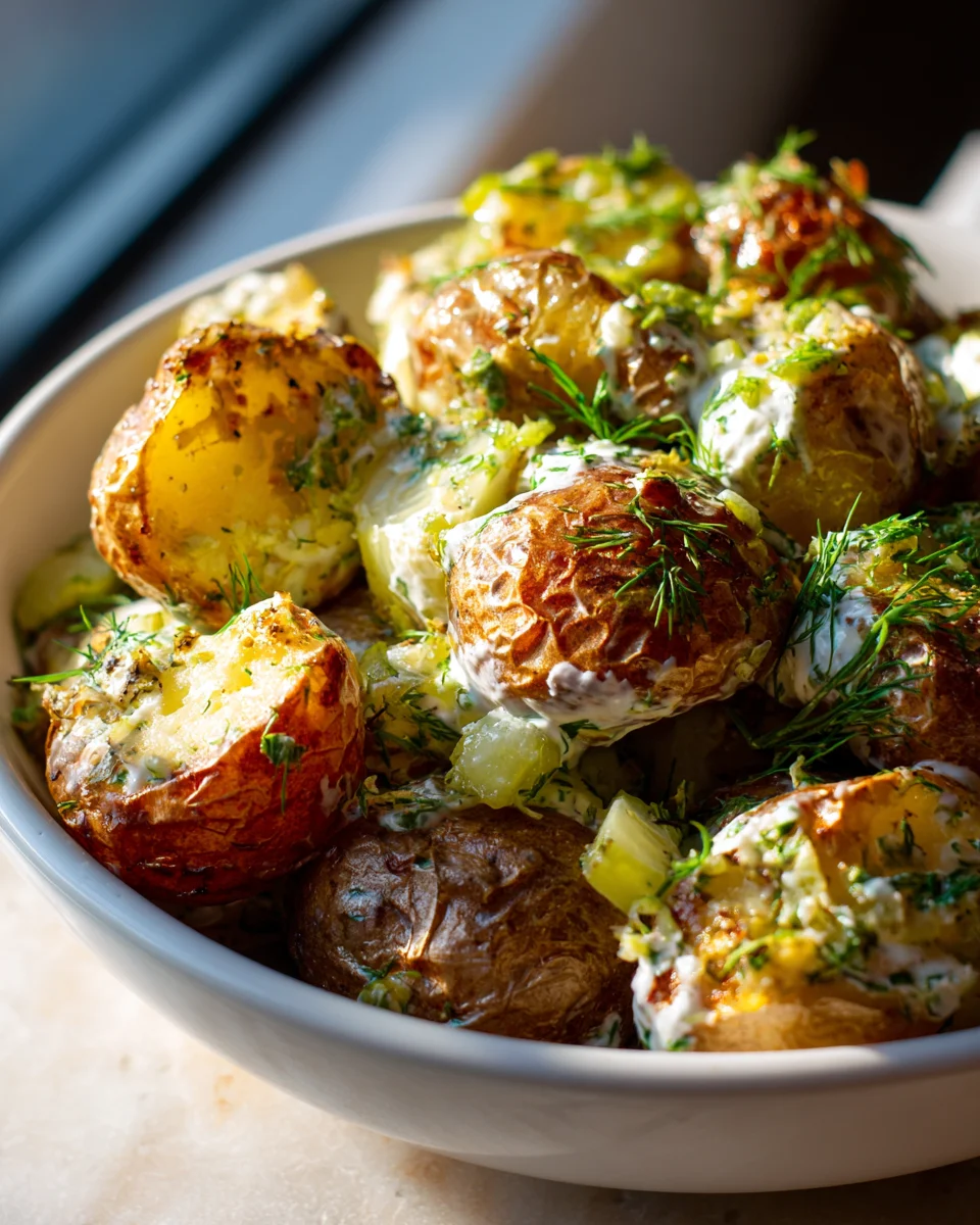 Crispy Smashed Potato Salad - Easy & Delicious Side!