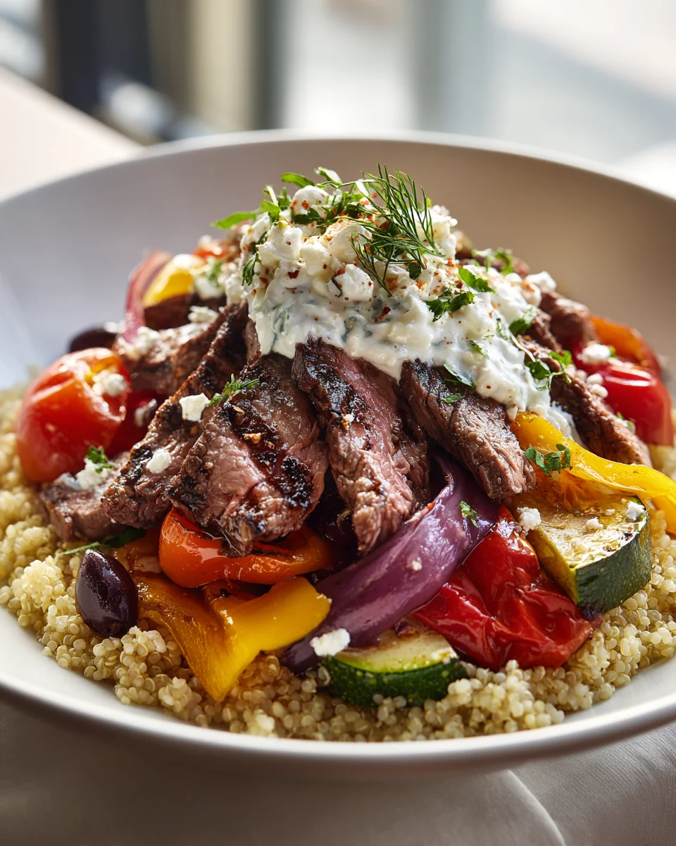 Mediterranean Steak Bowl: Healthy, Flavor-Packed Recipe!