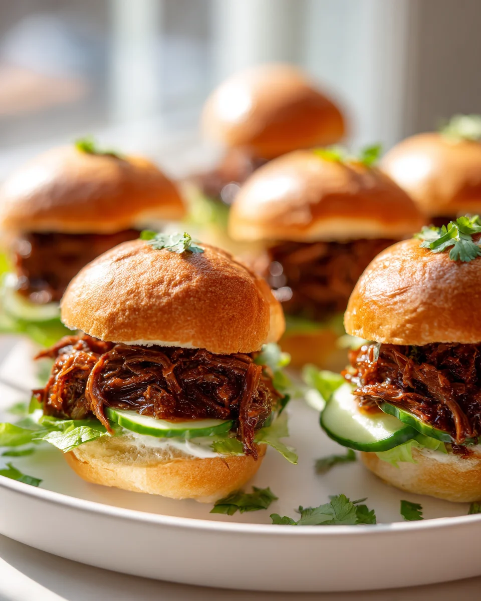 Smoky Chipotle BBQ Pulled Beef Sliders for Parties