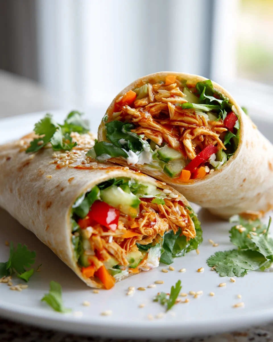Quick Sweet Chili Chicken Wraps: Crunchy, Sweet Heat!