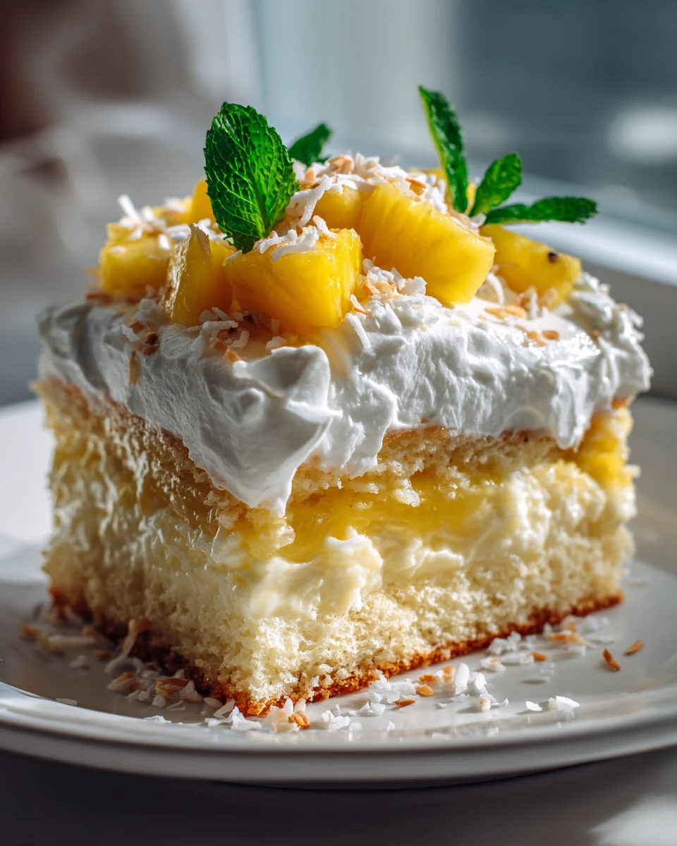 Irresistible Pineapple Coconut Tres Leches Cake Recipe