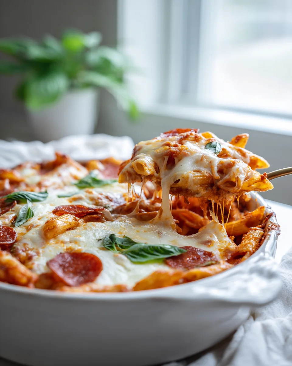 Easy Beef Pizza Pasta Bake - Dinner Done Right!