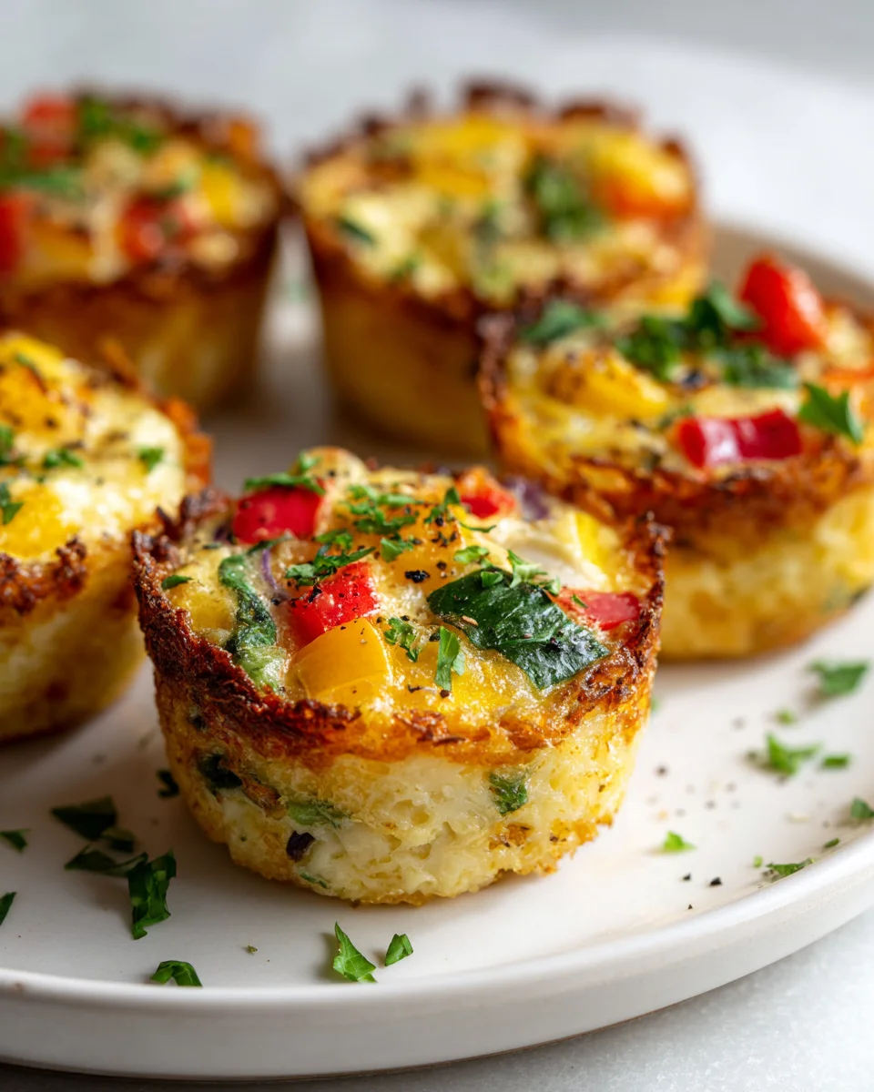 Hash Brown Quiche Bites with Veggies - Easy Recipe!