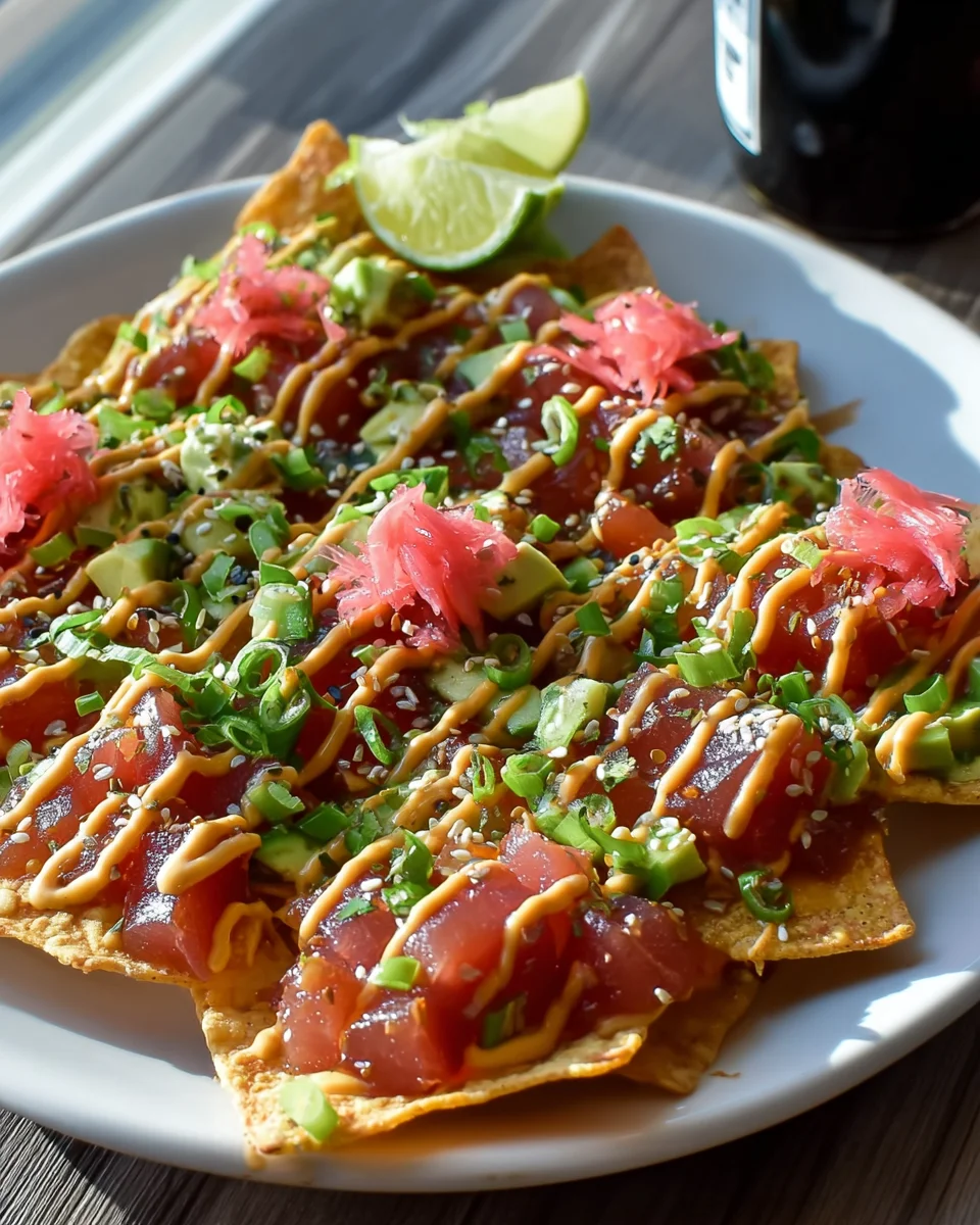 Tuna Poke Nachos Recipe: Fresh Ahi, Quick & Easy!