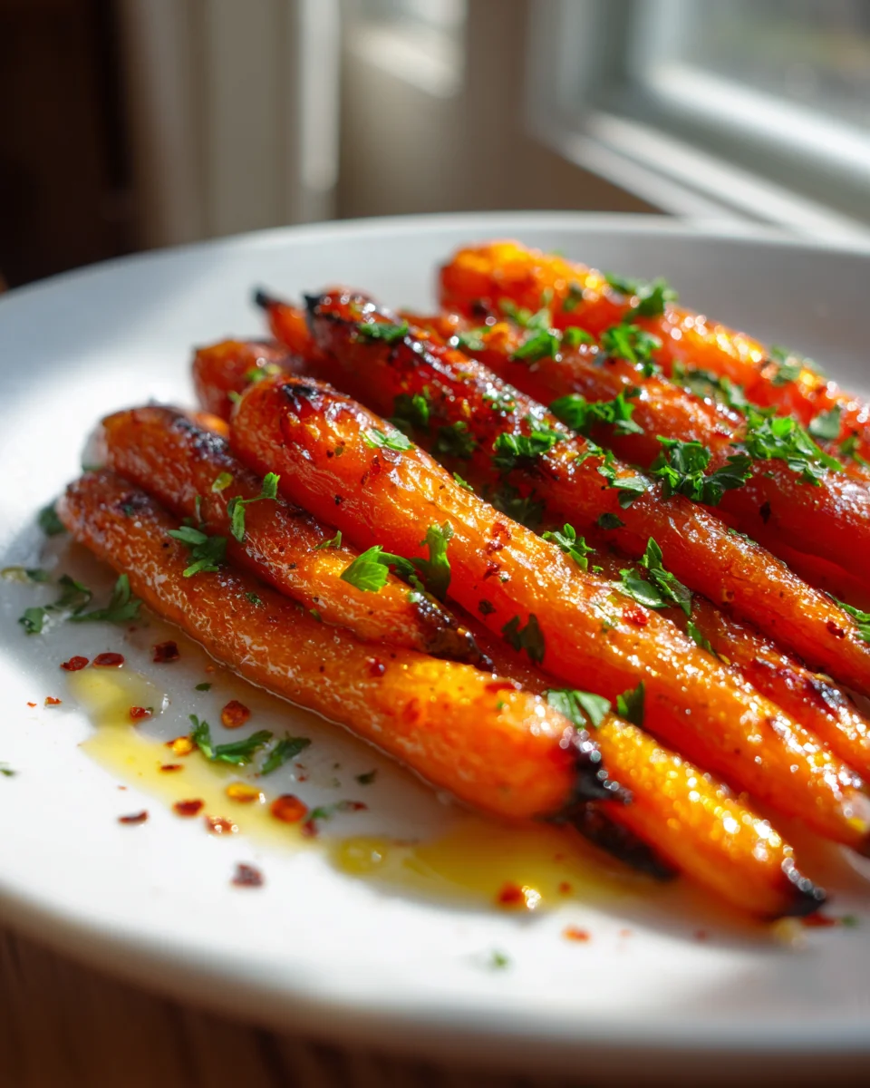 Spicy Chili Honey Roasted Carrots - A Sweet & Fiery Delight