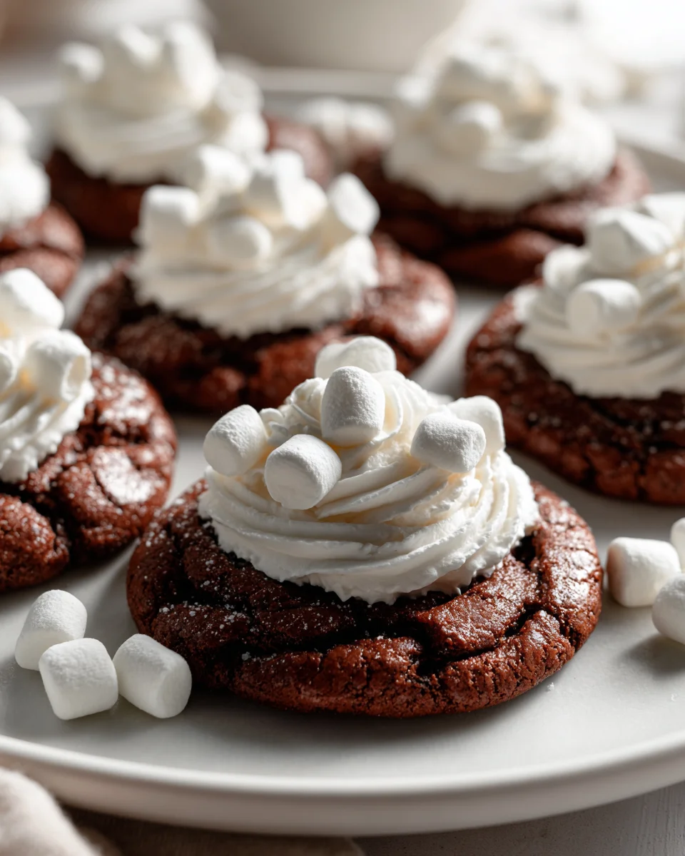 Irresistible Hot Cocoa Cookies with Marshmallow Frosting