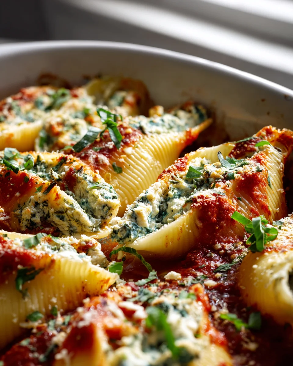 Cozy Christmas Stuffed Shells Bake