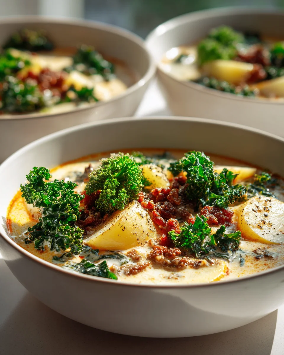 Savory Zuppa Toscana with Crispy Beef Bacon
