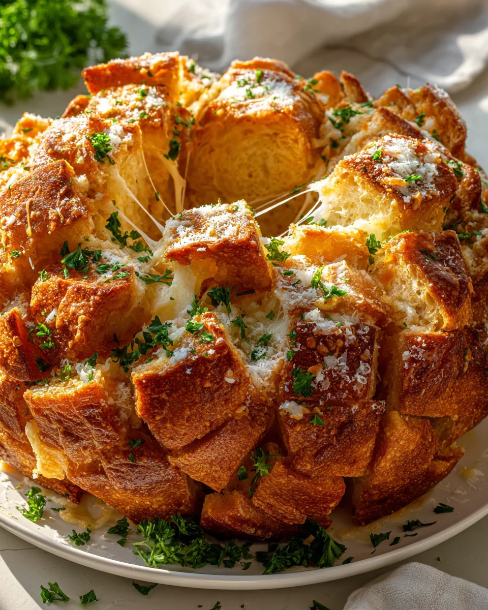 Homemade Cheesy Pull Apart Parmesan Bread: Irresistible Recipe!