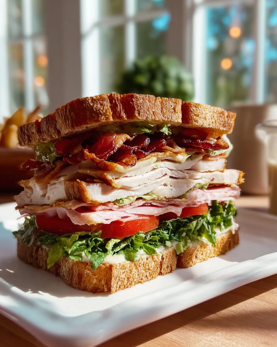 Crispy Ultimate Beef Club Sandwich