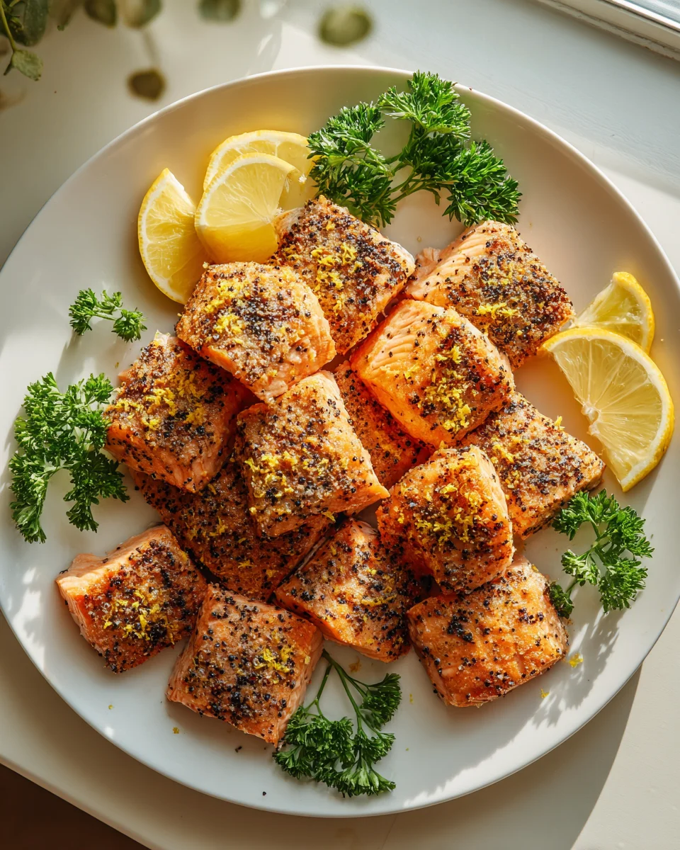 Crispy Lemon Pepper Salmon Bites: Quick & Delicious Appetizer