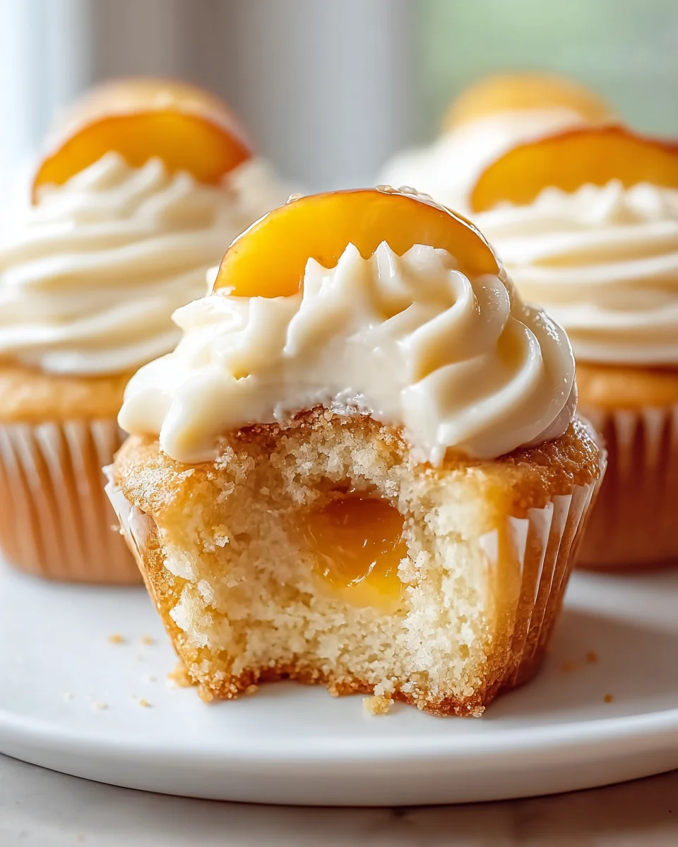 Honey Peach Cream Cheese Cupcakes: Sweet & Creamy Delight