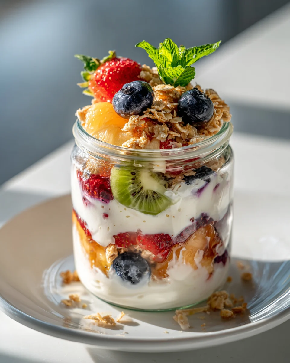 Fruit Yogurt Parfait Jars: Mess-Free Sweet Snack Recipe