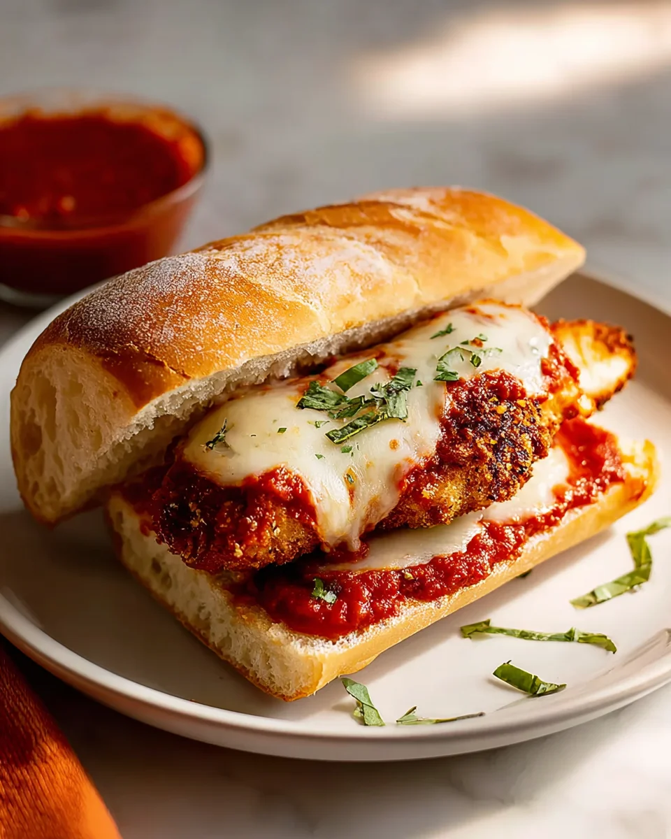 Homemade Chicken Parmesan Sandwich