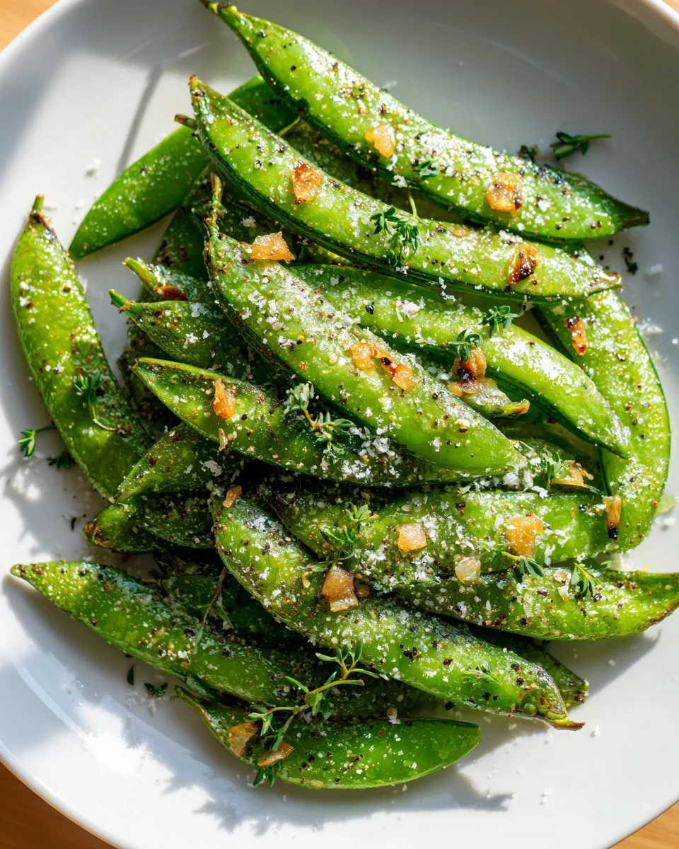 Crispy Garlic Parmesan Snap Peas: A Delicious Veggie Snack