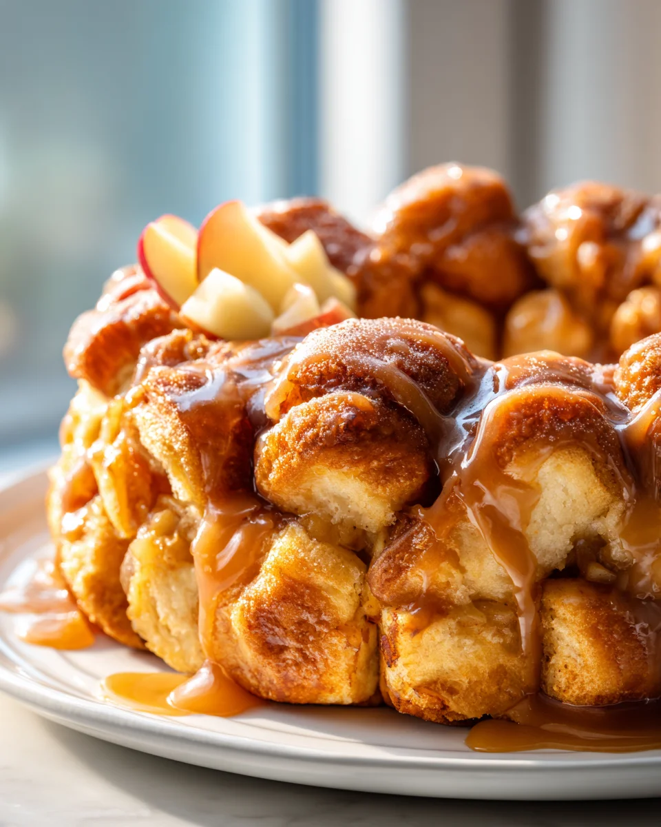 Delicious Apple Cinnamon Monkey Bread with Caramel Filling