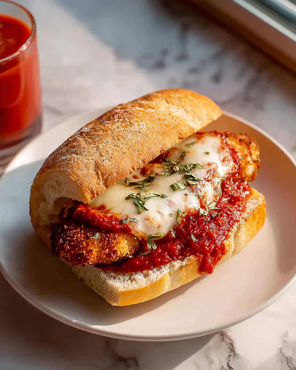 Homemade Chicken Parmesan Sandwich
