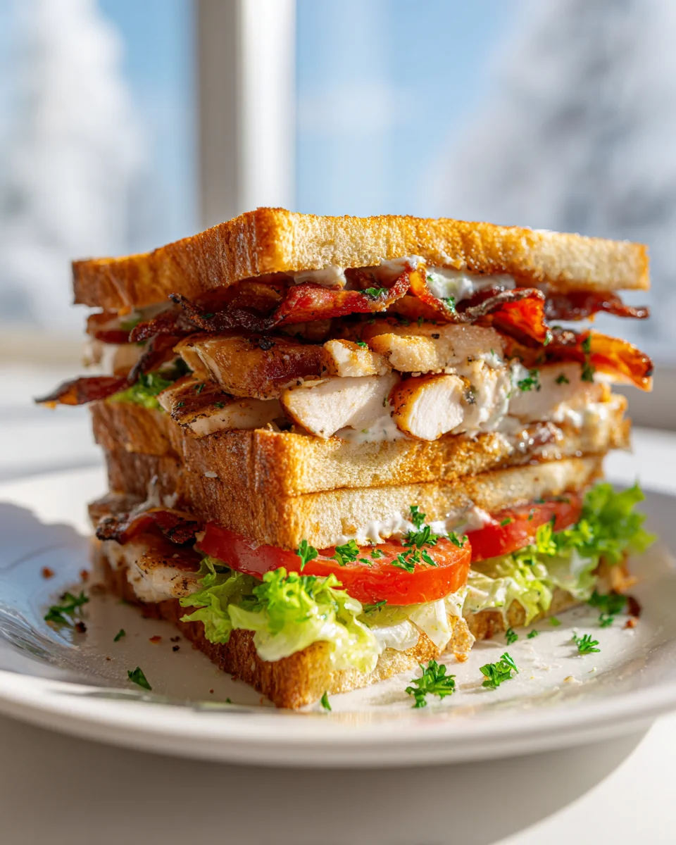 Club Style Chicken Beef Bacon Ranch Sandwich Recipe Delight