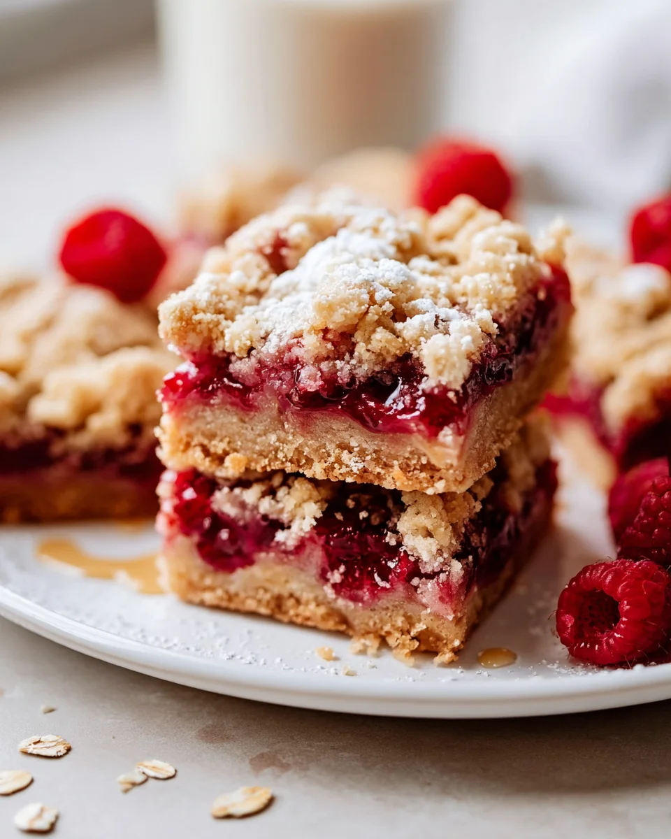 Sweet Raspberry Crumble Delight Bars