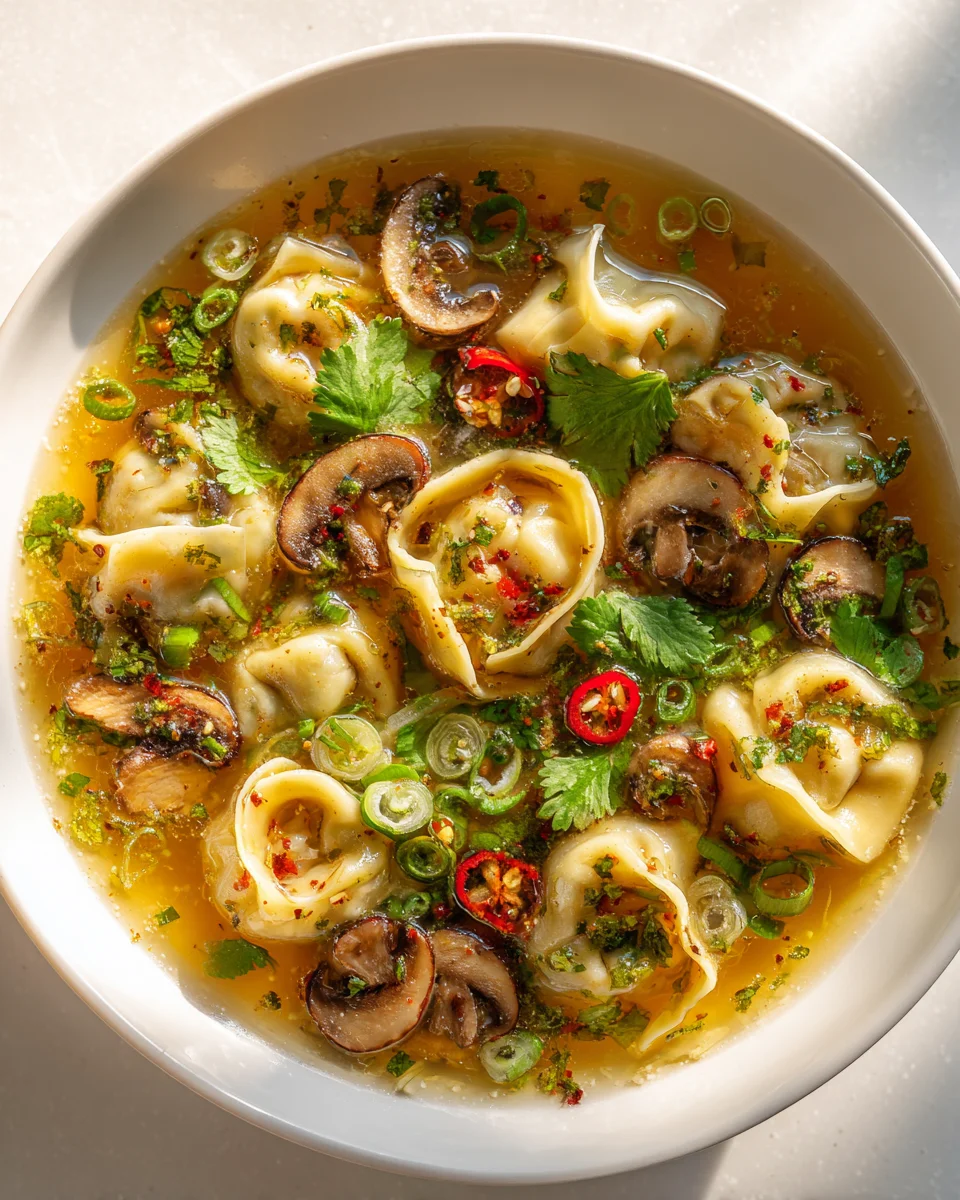 Heavenly Vegetarian Thai Dumpling Soup