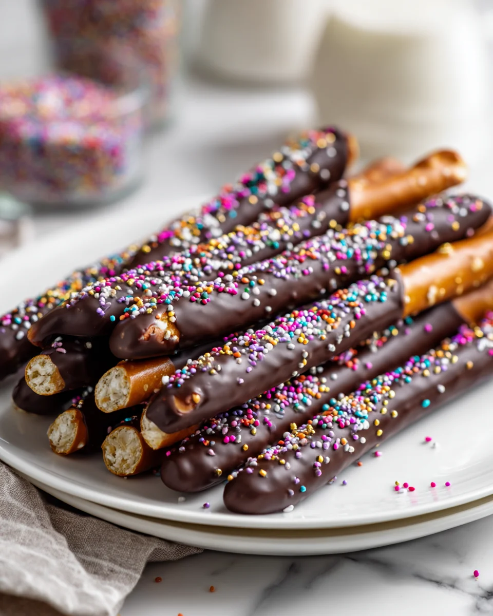 Delicious Chocolate Dipped Pretzel Rods Recipe to Try Today!