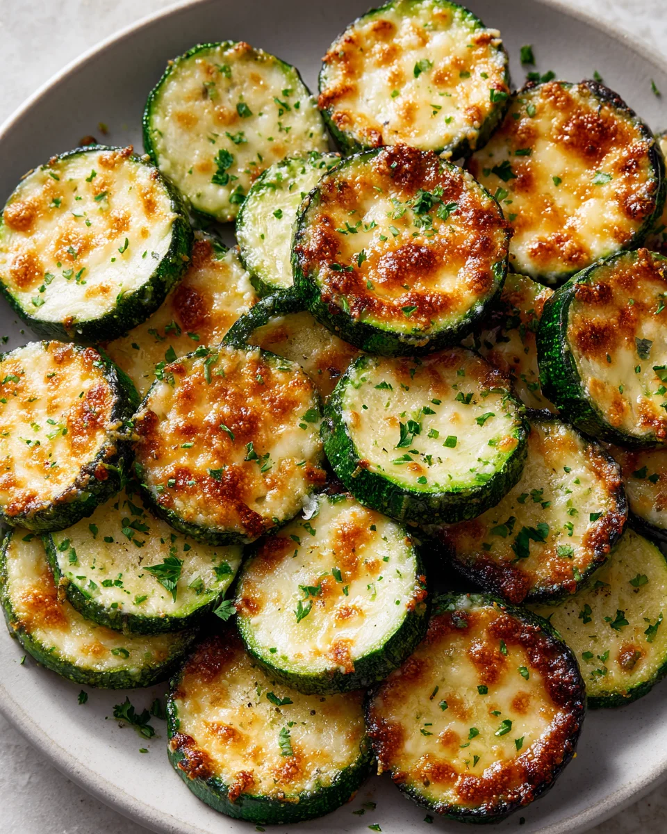 Garlic-Parmesan Zucchini Rounds Delight