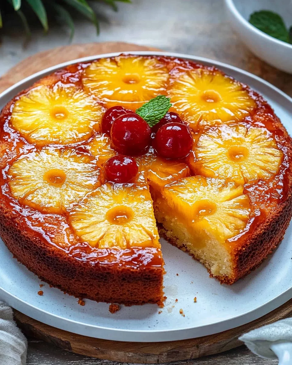 Gâteau Renversé à l'Ananas : la recette moelleuse et caramélisée