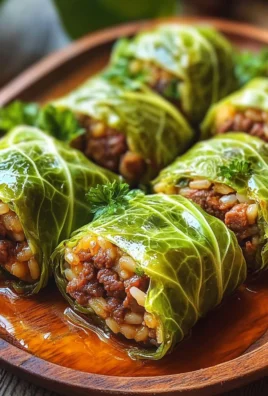 Rouleaux de Chou Farcis au Bœuf et Riz