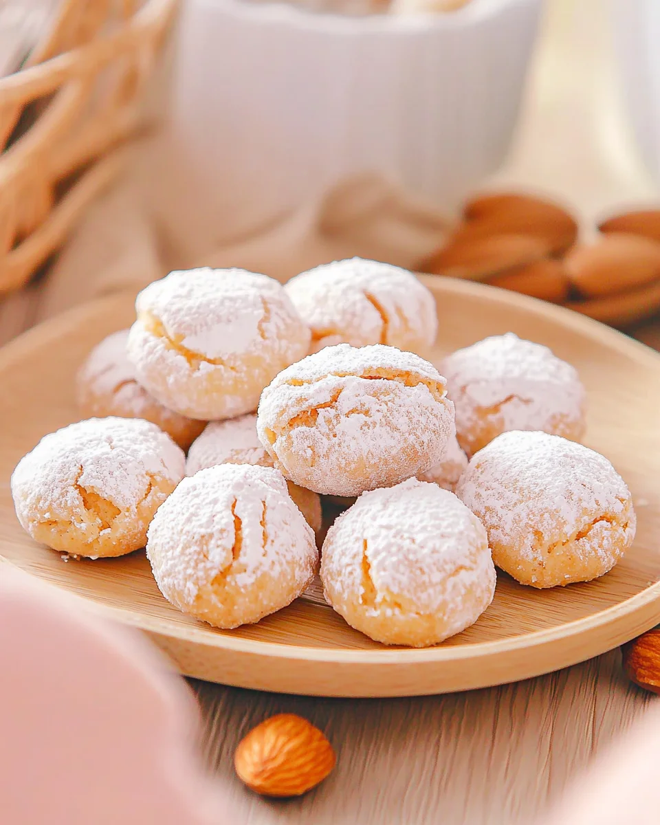 Amaretti biscuits italiens moelleux aux amandes