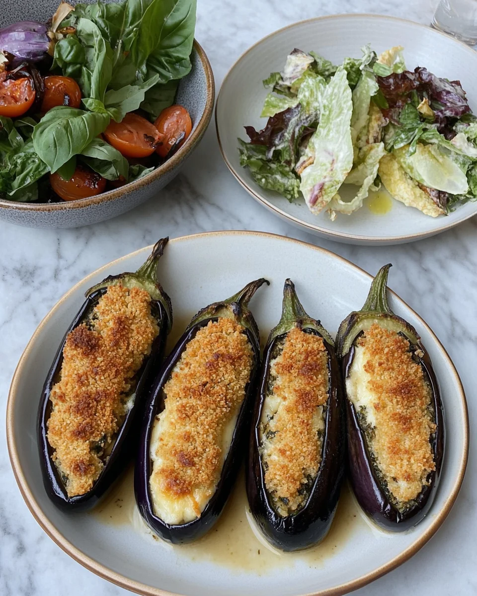 Aubergines Farcies à la Milanaise