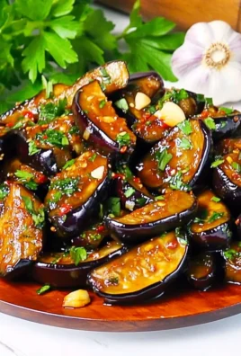 Aubergines poêlées à l’ail et au persil