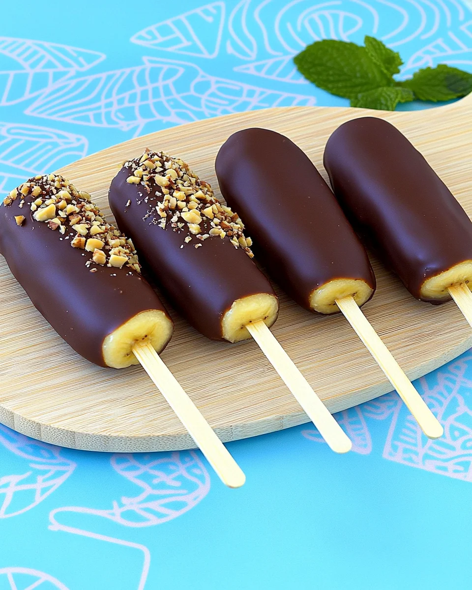 Bananes glacées enrobées de chocolat : une gourmandise facile à 4 ingrédients