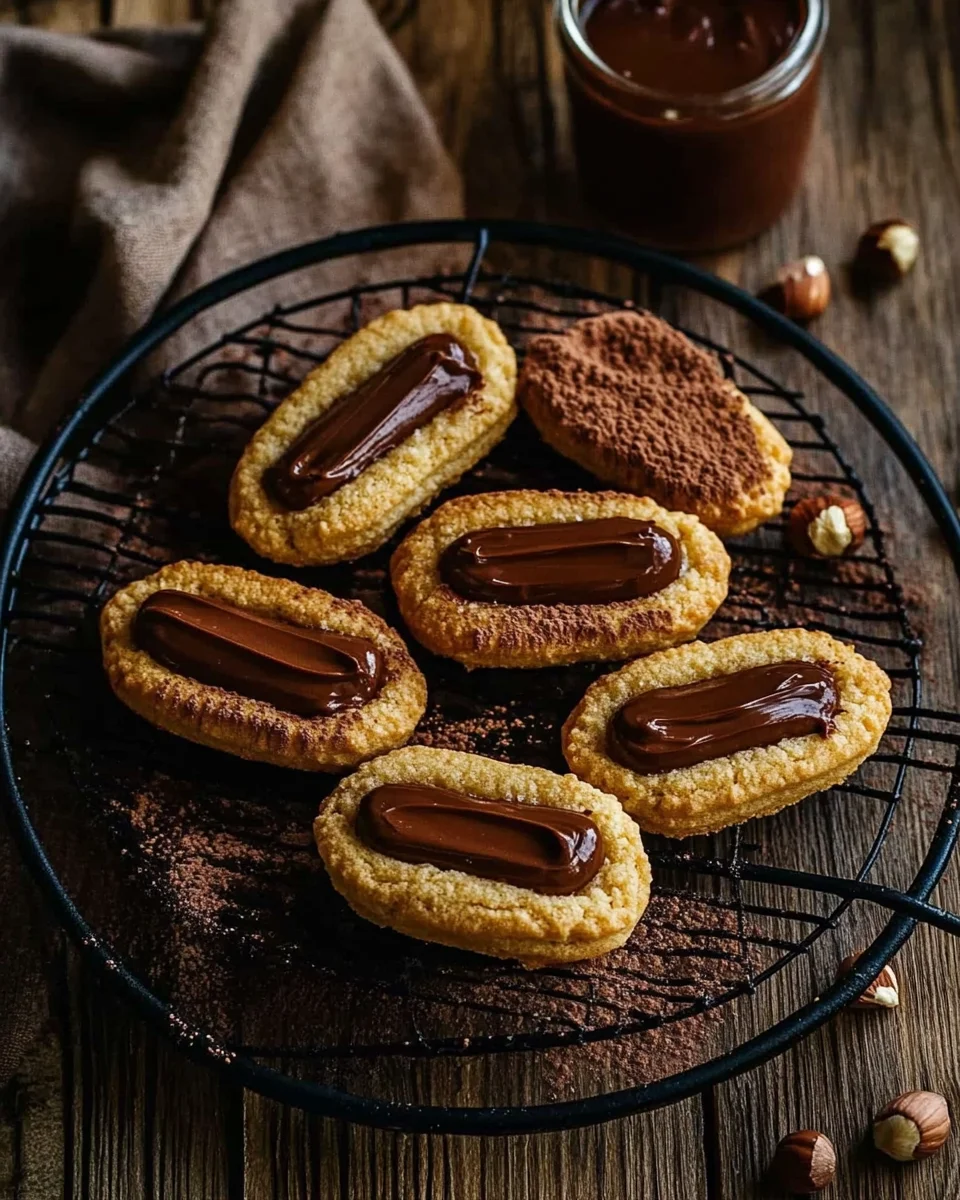 Barquettes cookies à la pâte à tartiner