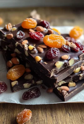 Barres Croquantes au Chocolat Noir et aux Fruits Secs à 3 Ingrédients