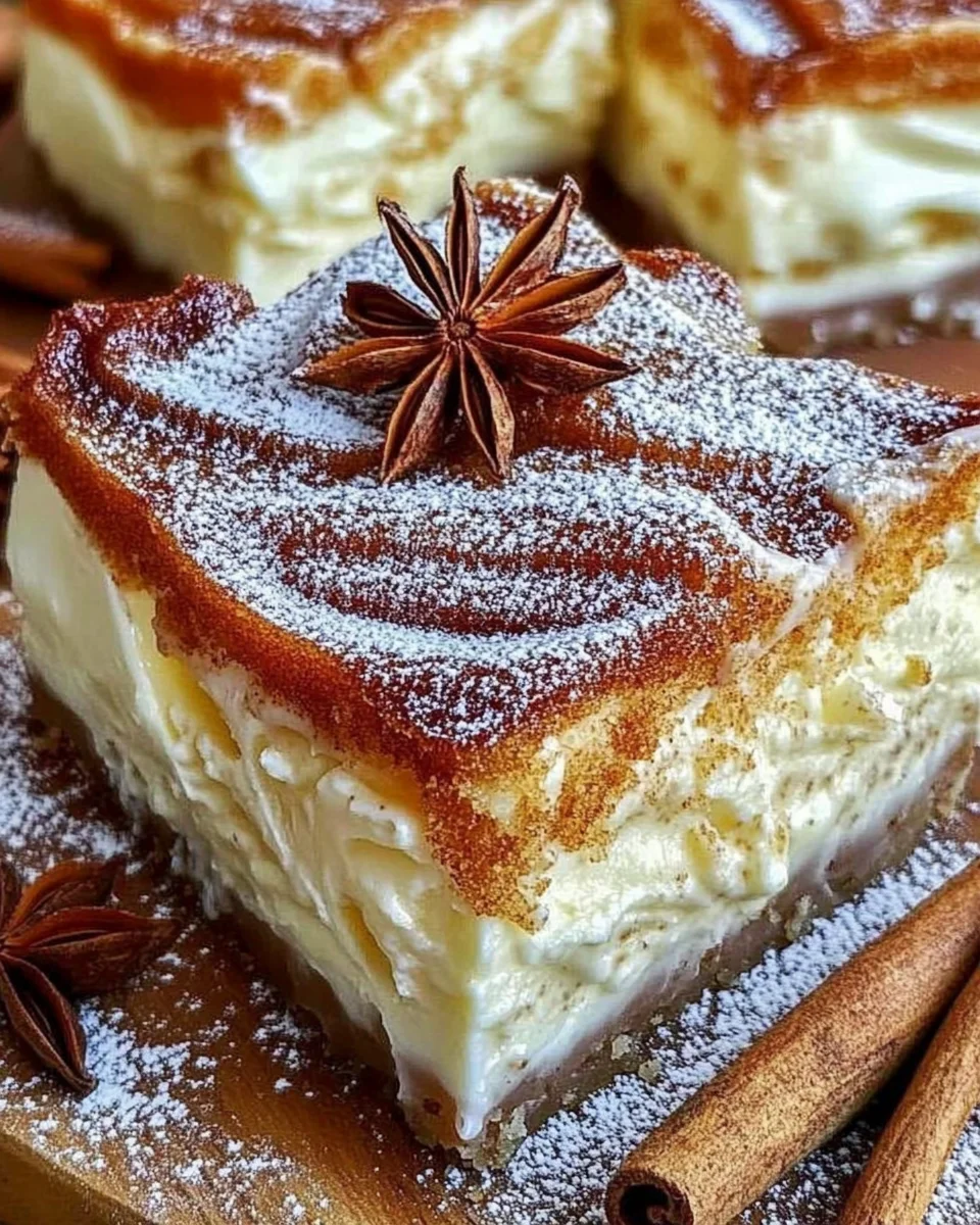 Barres de Cheesecake au Sucre et à la Cannelle