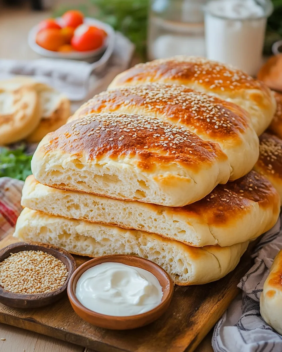 Bazlama pain turc au yaourt moelleux